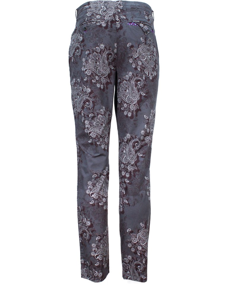 Charles Random Paisley Pants - Smoke