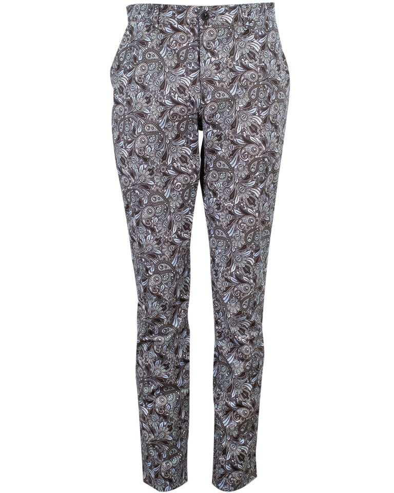 Charles Skull Paisley Pants - Grey - Grey