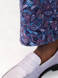 Charles Skull Paisley Pants - Sapphire