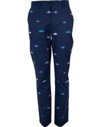 Charles Subs Embroidery Pants In Navy - Subs Embroidery Navy