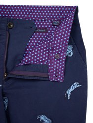 Charles Tiger Embroidery Navy