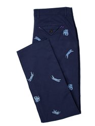 Charles Tiger Embroidery Navy