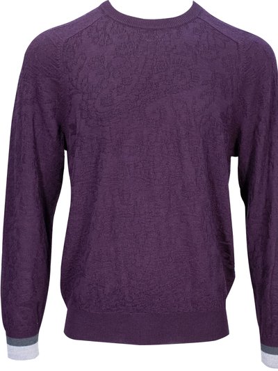 Loh Dragon Colin Jacquard Merino Paisley Sweater - Plum product