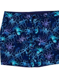 EDWARD OCTOPUS PARTY SHORTS IN NAVY