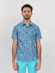 George Fish Skool Shirt In Lagoon - Fish Skool Lagoon