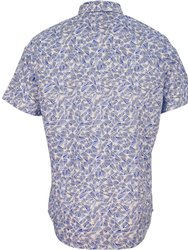 George Geo Laser Cut Shirt - Blue