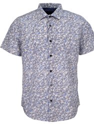 George Geo Laser Cut Shirt - Blue - George Geo Lazer Cut Blue