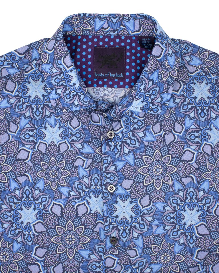 George Hippe Medallion Blue Shirt