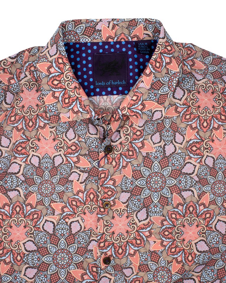 George Hippie Medallion Peach Shirt