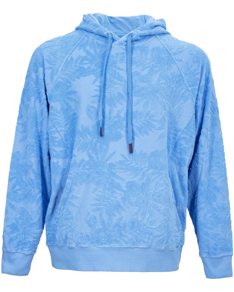 Howard Farm Floral Towel Hoodie - Howard Farm Floral Blue