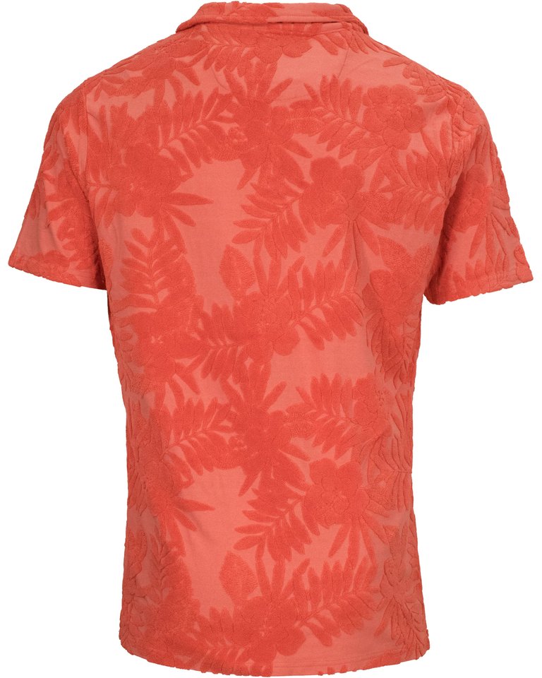 Johnny Farm Floral Towel Polo - Melon