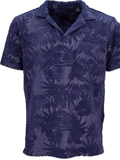 Loh Dragon Johnny Farm Floral Towel Polo - Navy product