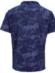 Johnny Farm Floral Towel Polo - Navy