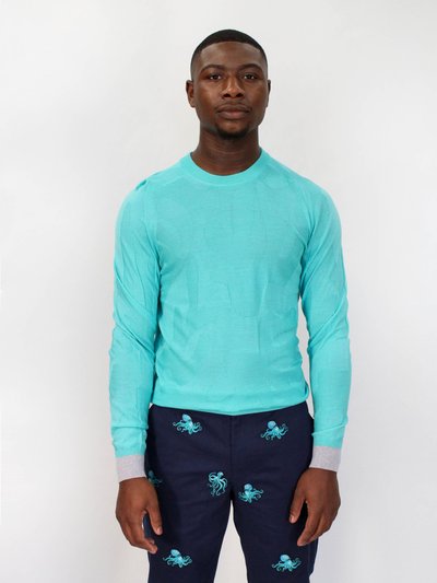 Loh Dragon Kris Coral Merino Sweater In Lagoon product