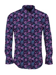 Mitchell Joyful Floral Shirt - Plum - Mitchell Joyful Floral Plum