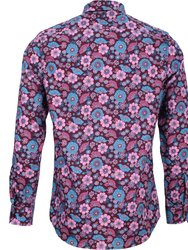 Mitchell Joyful Floral Shirt - Plum