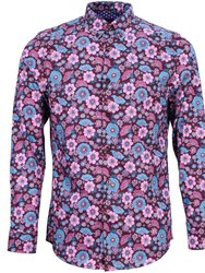 Mitchell Joyful Floral Shirt - Plum