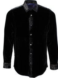 Ned Velvet Shirt - Black