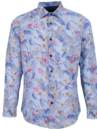 Loh Dragon Norman Falling Flowers Shirt - Blue product