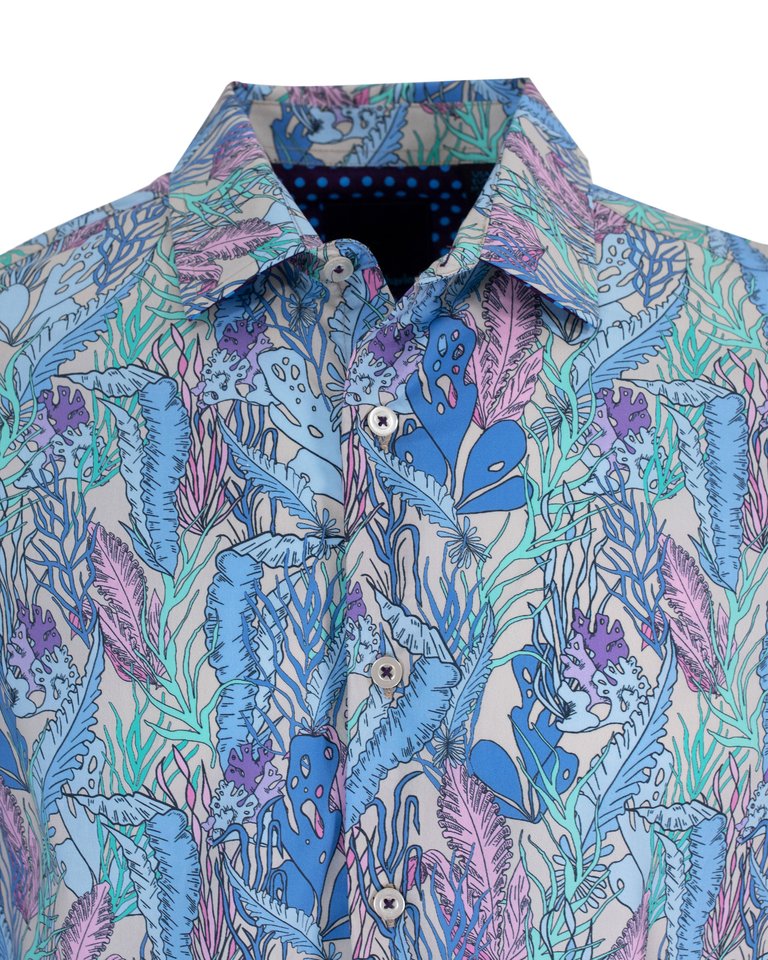 Norman Floral Tide Shirt In Pumice