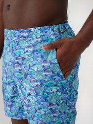 Pool Fish Skool Swim Short In Lagoon