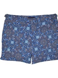 Pool Hippie Medallion Blue Swim Trunk - Hippie Madallion Blue