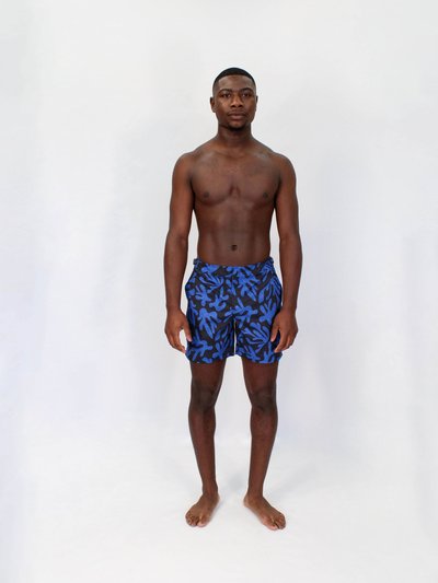Loh Dragon Pool Loop Coral Canvas Swim Short In Blue product