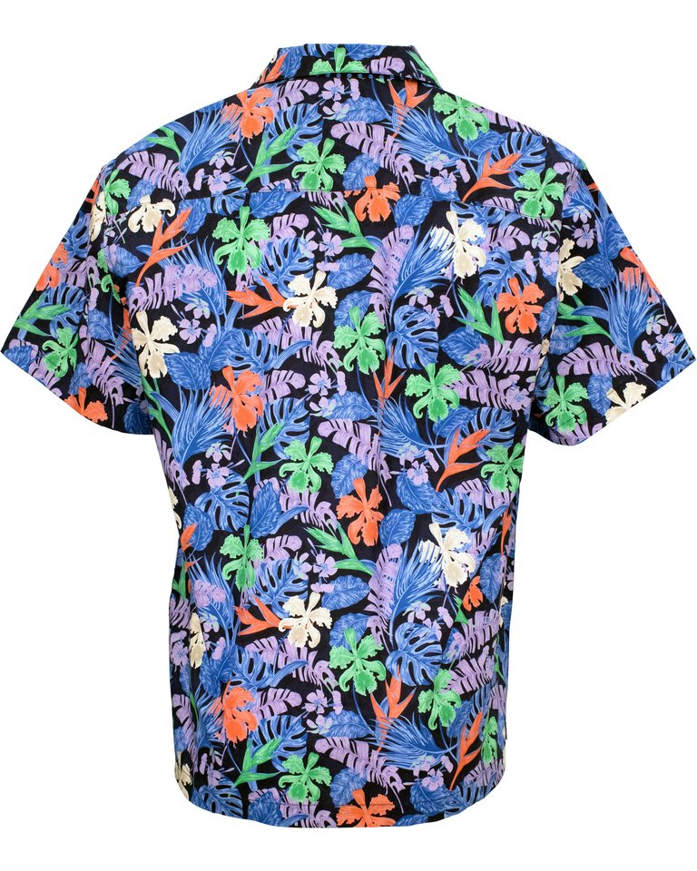 Ralph Flat Tropical Camp Shirt - Navy