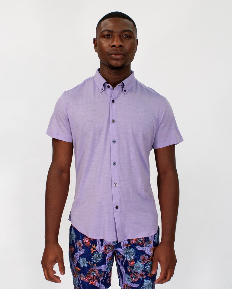 Tobias Merino Shirt - Lavender - Lavender