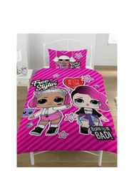 Free Stylin Duvet Set Twin (UK - Single) - Pink - Pink