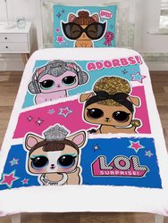 LOL Surprise Pets Glam Adorbs Duvet Cover Set (Multicolored) (Twin) (UK - Single)