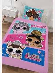 LOL Surprise Pets Glam Adorbs Duvet Cover Set (Multicolored) (Twin) (UK - Single)