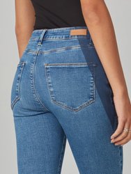 Alexa High Rise Skinny Jeans - Coated Costal Blue