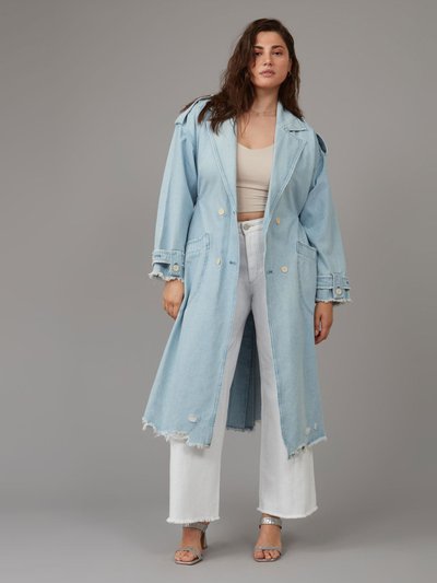Lola Jeans Avery Blue Opal Trench Coat product
