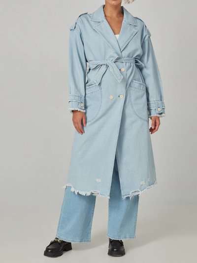 Lola Jeans Avery Blue Opal Trench Coat product