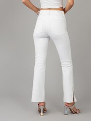 Billie High Rise Bootcut Jeans - White