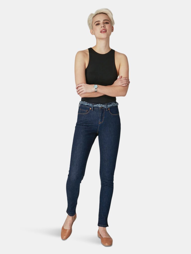 Blair-DRB Mid-Rise Skinny Jeans - Dark Rinse Blue