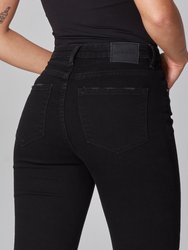 Denver Weathered Black High Rise Straight Jeans