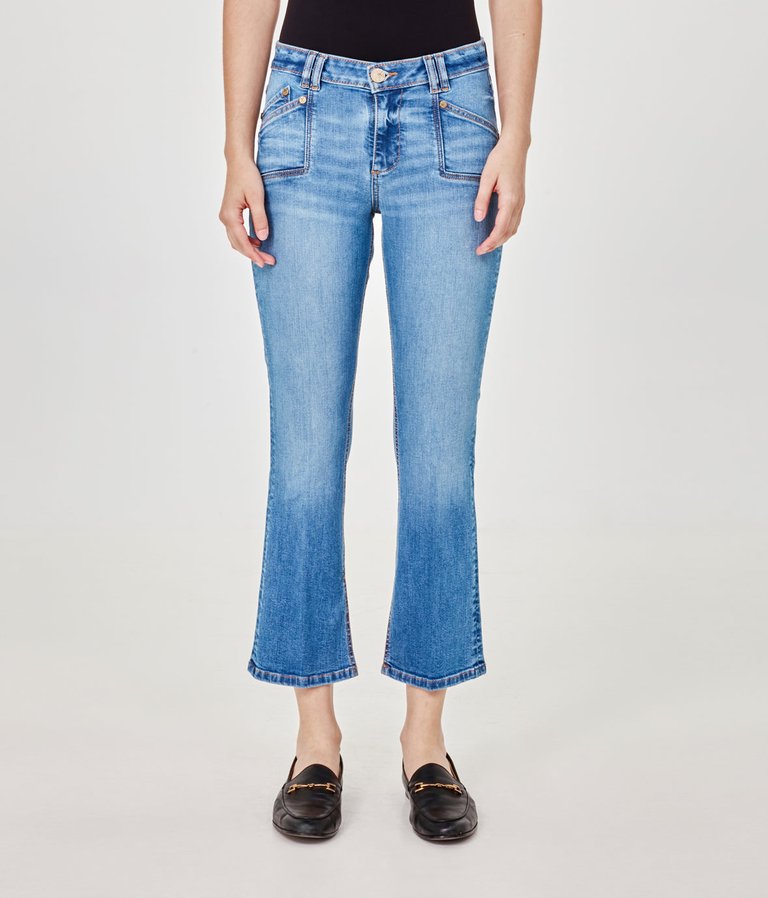 Gene-Lib Mid Rise Bootcut Jeans