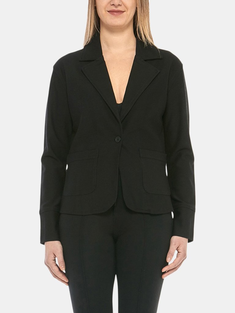 Gia-JBLK Knitted Blazer