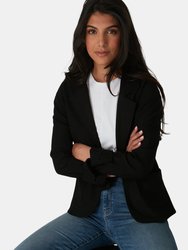 Gia-JBLK Knitted Blazer - Ponte Black