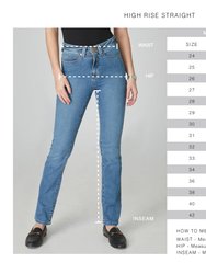 Kate-BLK High-Rise Straight Jeans