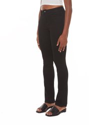 Kate-BLK High-Rise Straight Jeans