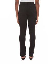 Kate-BLK High-Rise Straight Jeans