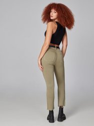 Kate-Dark Khaki High Rise Slim Jeans