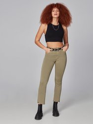 Kate-Dark Khaki High Rise Slim Jeans - Deep Khaki