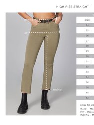 Kate-Dark Khaki High Rise Slim Jeans