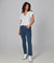 KATE-EB High Rise Straight Jeans - Ensign Blue