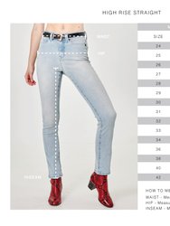 Kate-Sl2 High Rise Straight Jeans