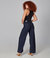 Milan Dark Rinse Blue High Rise Wide Leg Jeans